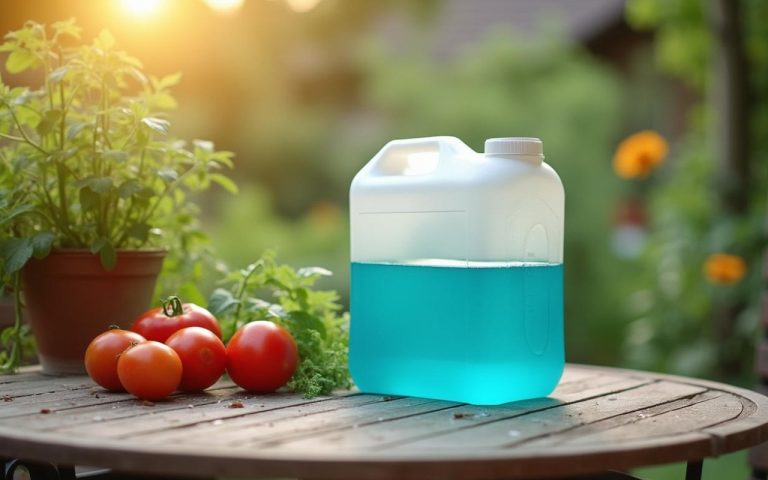 Préparation de bouillie bordelaise avec pulvérisateur de jardin