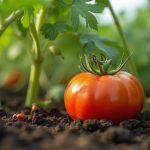 Infestation de moucherons sur des plants de tomates dans un jardin.