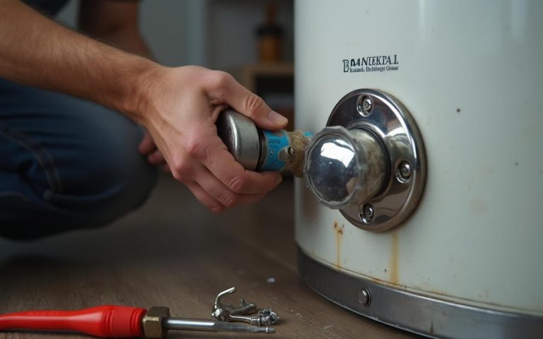 Inspection d'un siphon de chauffe-eau pour identifier un débordement.