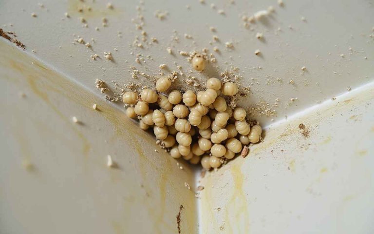 larves de mites au plafond