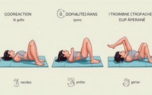 Illustration réaliste sur 5 exercices du périnée pour renforcer votre plancher pelvien