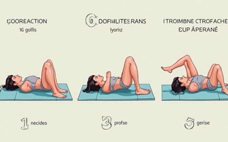 Illustration réaliste sur 5 exercices du périnée pour renforcer votre plancher pelvien