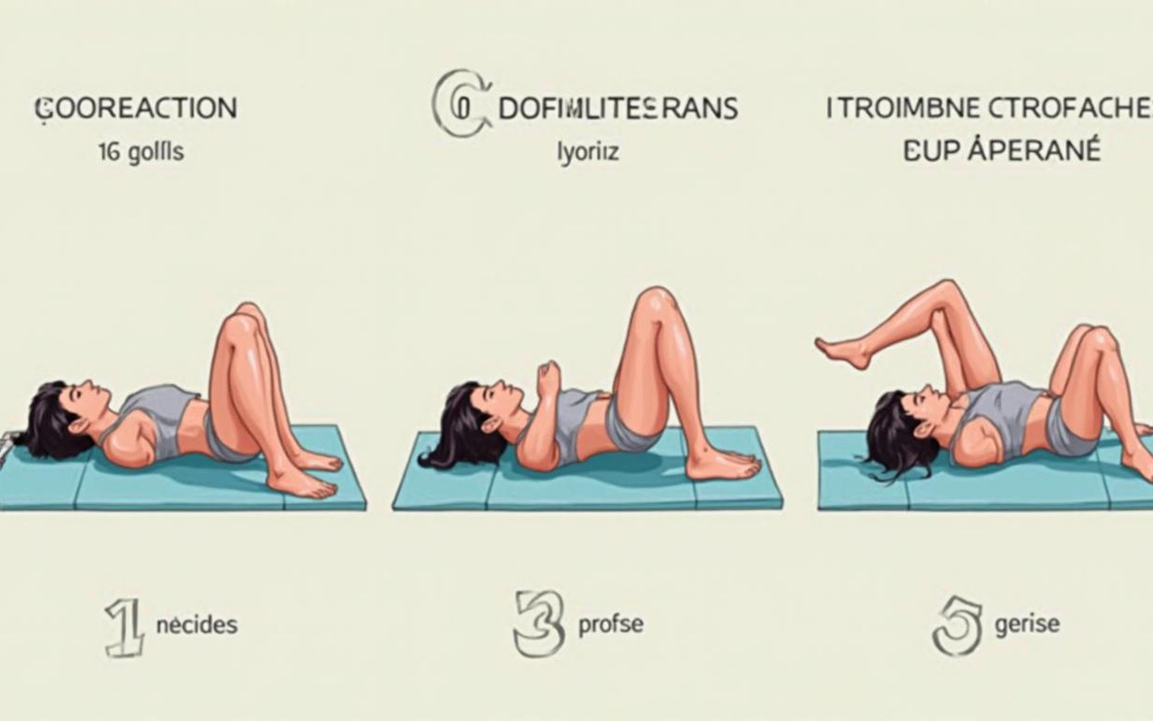 Illustration réaliste sur 5 exercices du périnée pour renforcer votre plancher pelvien