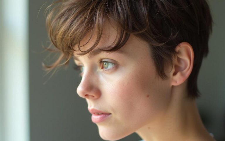 Illustration réaliste sur 5 idées de coupe courte pour cheveux ondulés et bouclés : styles tendance 2024