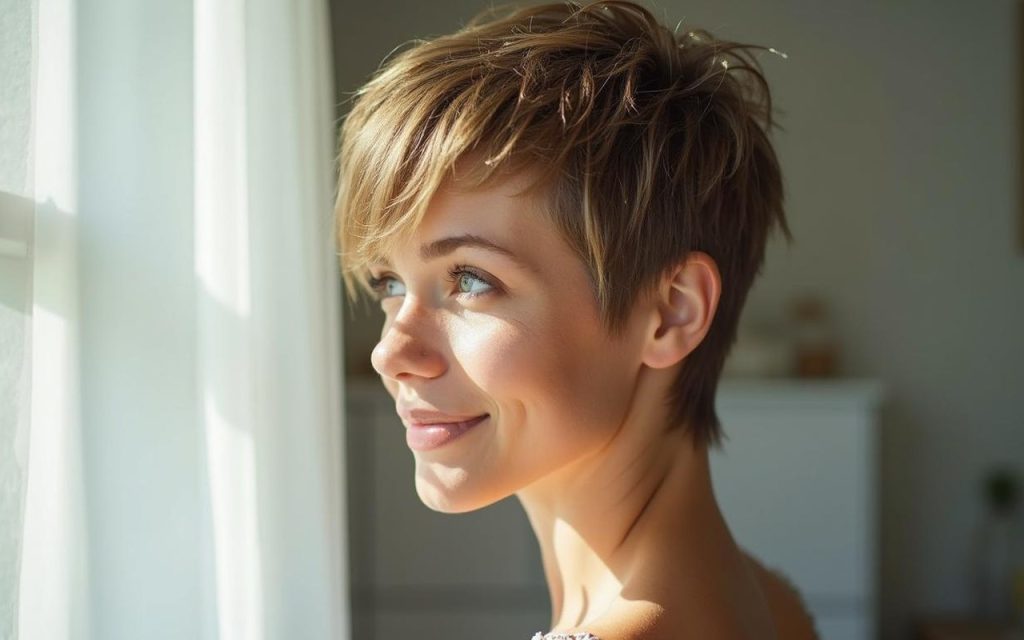 Illustration réaliste sur 5 styles de coupe cheveux fins sans brushing : guide complet pour cheveux légers