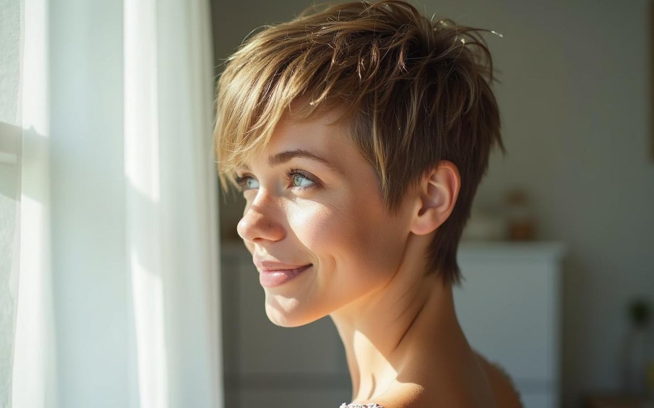 Illustration réaliste sur 5 styles de coupe cheveux fins sans brushing : guide complet pour cheveux légers