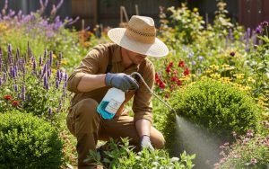 Un jardinier utilise de l'AdBlue comme désherbant dans son jardin.