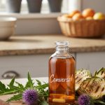 Flacon de Conversol avec ingrédients naturels pour la santé du foie et de la thyroïde.