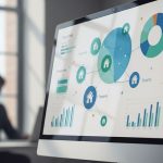 Tableau de bord numérique de gestion immobilière sur Kozikaza, montrant des données et graphiques.